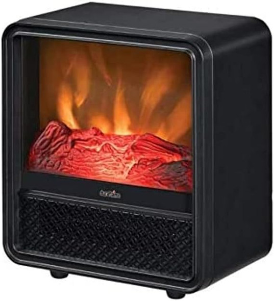 Duraflame Portable Electric Fireplace Personal Cube Space Heater - BLACK