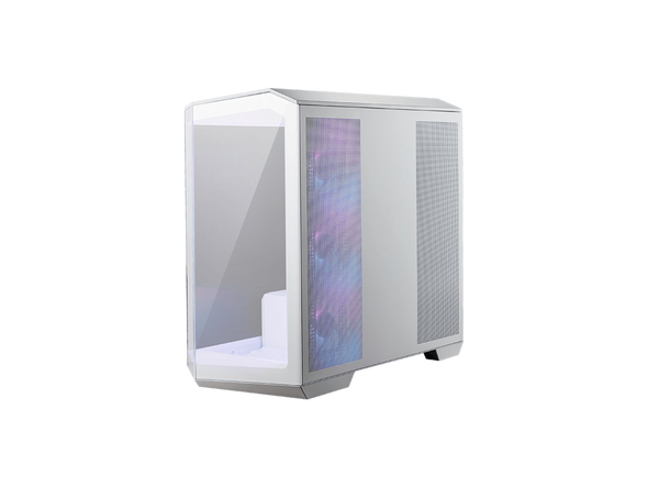 MSI MAG PANO M100R PZ White Micro-ATX PC Case - Supports Back-Connect