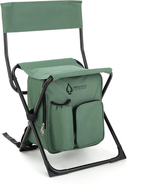 ARROWHEAD OUTDOOR KKS0276U Multi-Function 3-in-1 Compact Camp Chair - GREEN