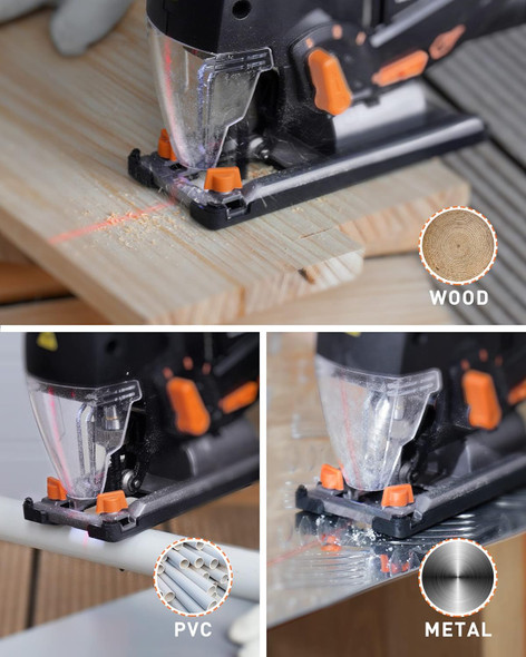 ENGINDOT JIG SAW 6.7 amp 7/8" cutting stroke -TOOL,CASE ONLY,MISSING ACCESSORIES