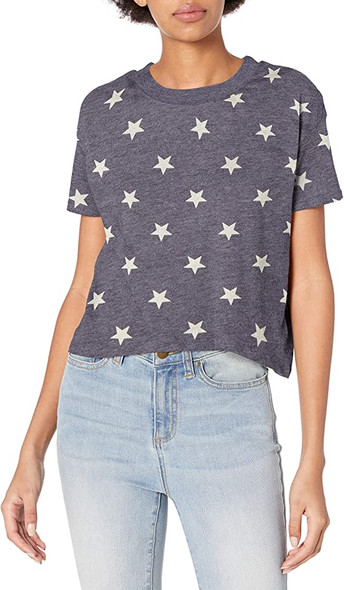 5114EA Hanes Alternative Women's Cropped T shirt Stars S