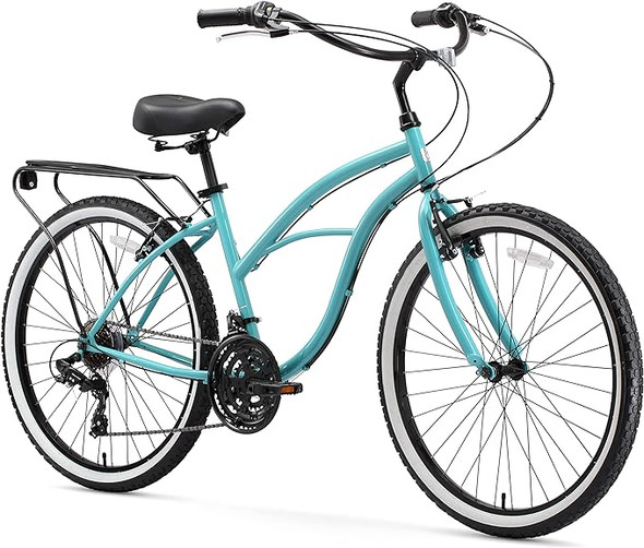 Sixthreezero Around The Block Beach Cruiser Bike 1 Speed 26" 630049 - TEAL BLUE