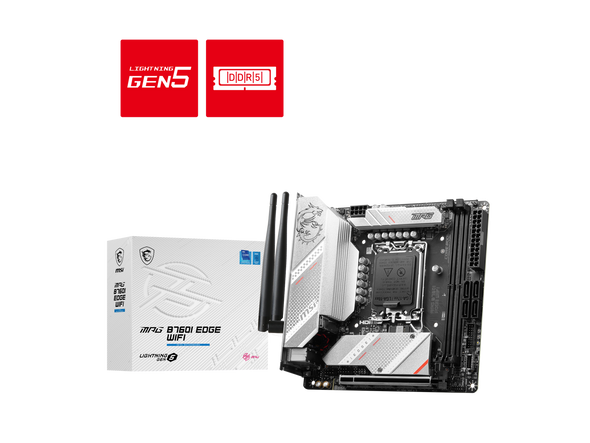 MSI MPG B760I EDGE WIFI GAMING MOTHERBOARD - WHITE
