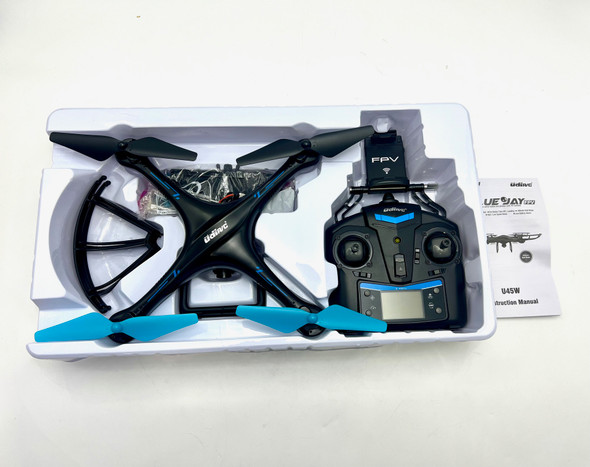 Force1 U45W FPV Drone Camera for Adults VR Ready Quadcopter RTF - BLACK/BLUE