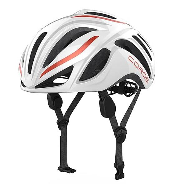 COROS LINX Cycling Helmet Bone Conducting Audio BHLNX-LBGUS-01 - WHITE/ORANGE