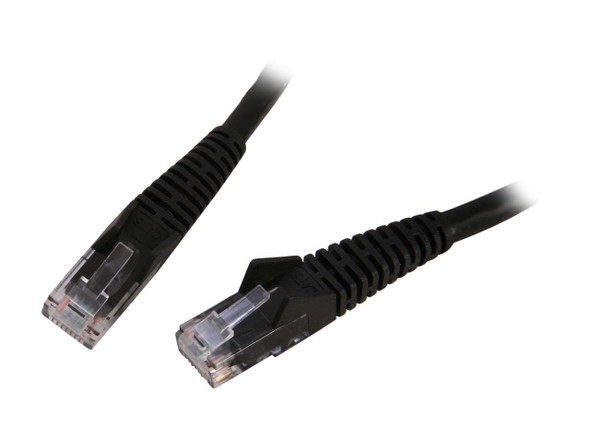 TRIPP LITE N201-007-BK 7 ft. Cat 6 Black Cat6 Gigabit Snagless Patch Cable