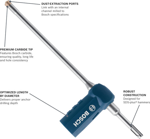 Bosch HCD509 1 1/2in x 16in x 24in SDS Max Speed Clean Dust Extraction Bit