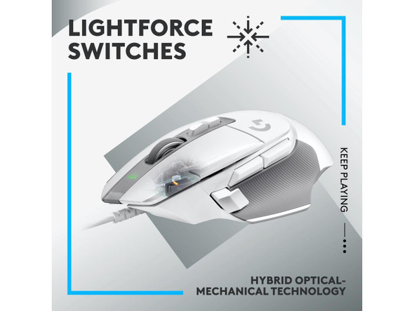 Logitech G502 X Wired Gaming Mouse - LIGHTFORCE hybrid optical-mechanical