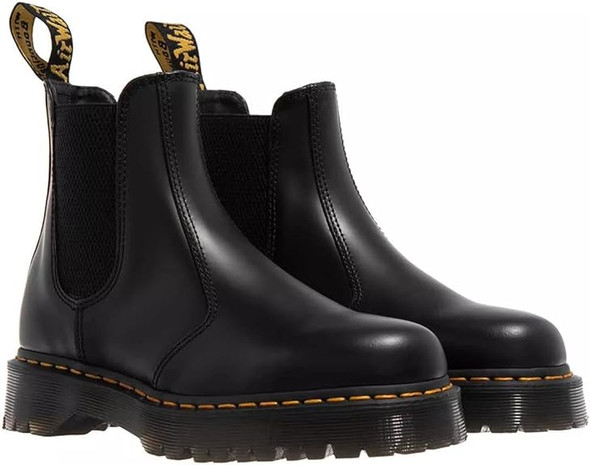 Dr. Martens Unisex 2976 Chelsea Boot - Waxed Full Grain - Men's Size 7 - Black New