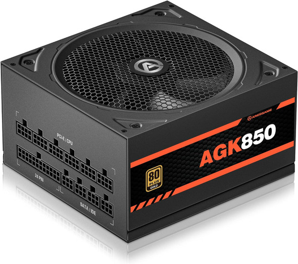 ARESGAME Power Supply 850W Fully Modular 80Plus Gold Certified PSU AGK850