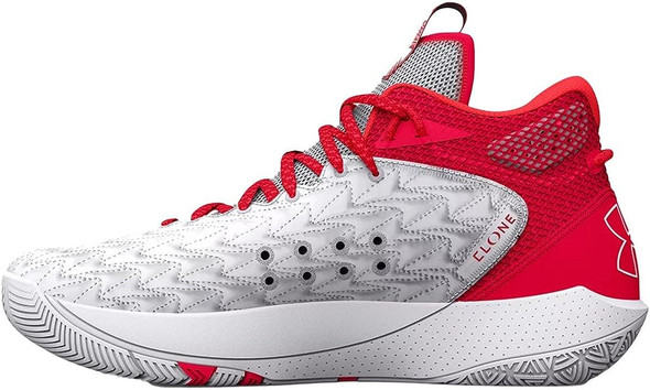 UA HOVR HAVOC 5 CLONE BASKETBALL SHOES 3024979-100 WHITE/RED M11 W12.5