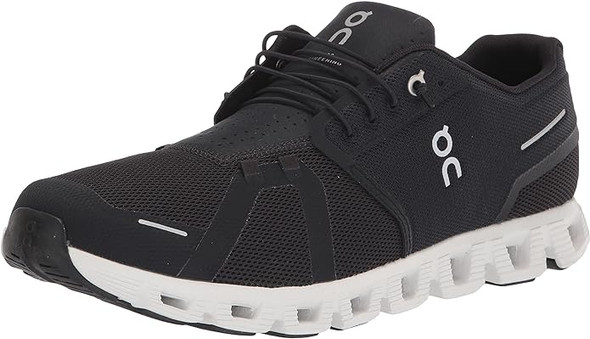 59.98919 Men's Cloud 5 Running Shoes BLACK/WHITE 8.5 New