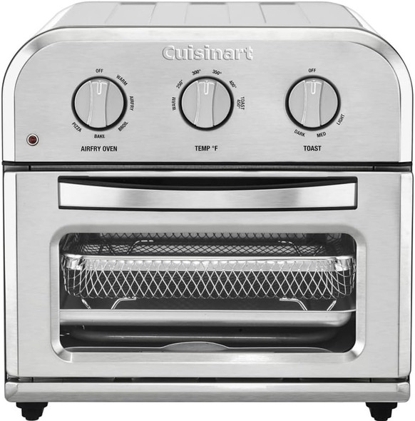 Cuisinart TOA-26 Compact Airfryer Toaster Oven, 1800W Motor - SILVER