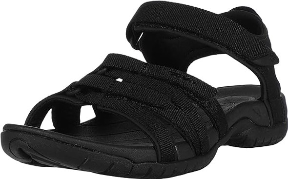 4266 Teva Tirra Vegan Sandal Womens Black/Black Size 10