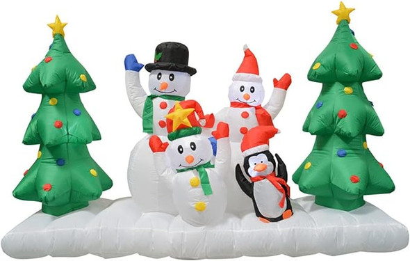 Impact Canopy Inflatable Outdoor Christmas Decoration 8 Feet Wide - Multicolor