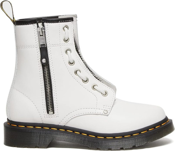 1460TZ Dr. Martens Women's 1460 Twin Zip Leather Lace Up Boots White/Sendal 11