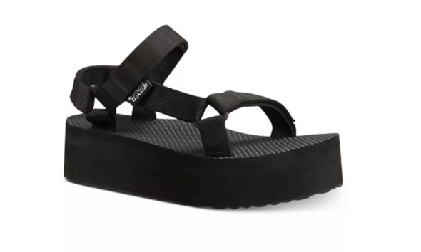 1008844 Teva Women's Flatform Universal Platform Sandal Black 8