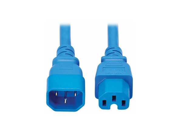 Tripp Lite series Power Cord C14 to C15 - Heavy-Duty, 10 ft, Blue P018-010-ABL