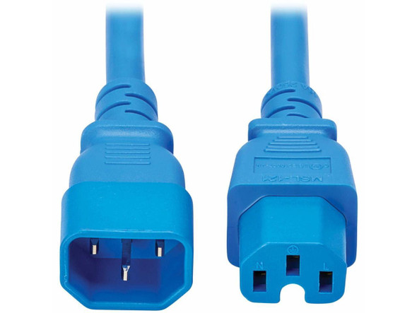 Tripp Lite series Power Cord C14 to C15 - Heavy-Duty, 10 ft, Blue P018-010-ABL