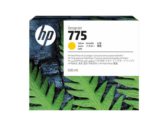 HP 775 Original Ink Cartridge for Select DesignJet Printers Yellow 1XB19A