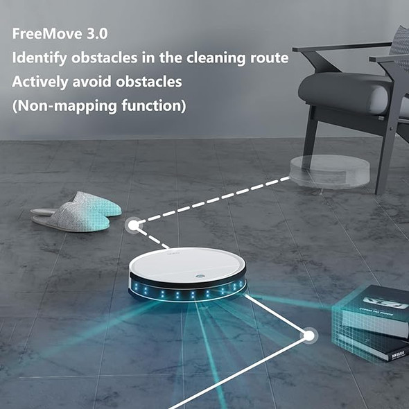 OKP LIFE K5 Robot Vacuum Alexa/Google Compatible Ideal for Pets - WHITE