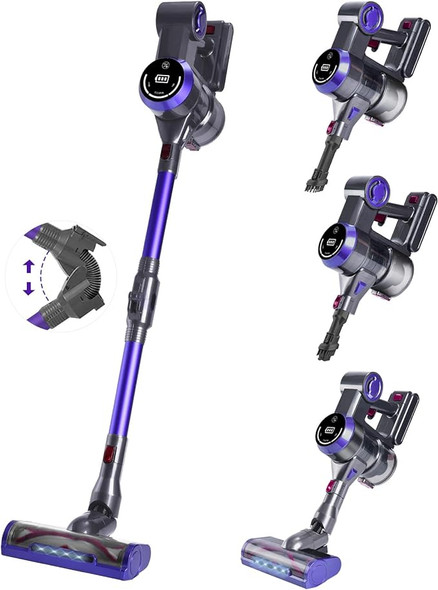 Nicebay Cordless Vacuum Cleaner 25Kpa Super Suction 280W High-Speed - PURPLE