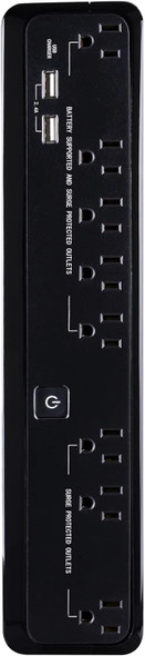 CyberPower - 750VA Battery Back-Up System SL750U - Black