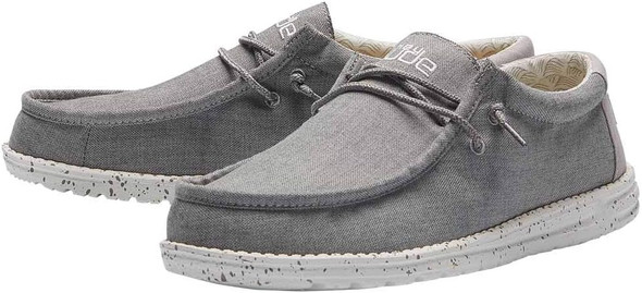Hey Dude Wally Chambray Frost - SIZE 11 - Chambray Frost Grey