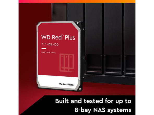WD Red Plus 2TB NAS Hard Disk Drive - 5400 RPM Class SATA 6Gb/s, CMR, 64MB