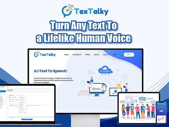 TexTalky AI Text-to-Speech Advanced Program: Lifetime Subscription - Digital