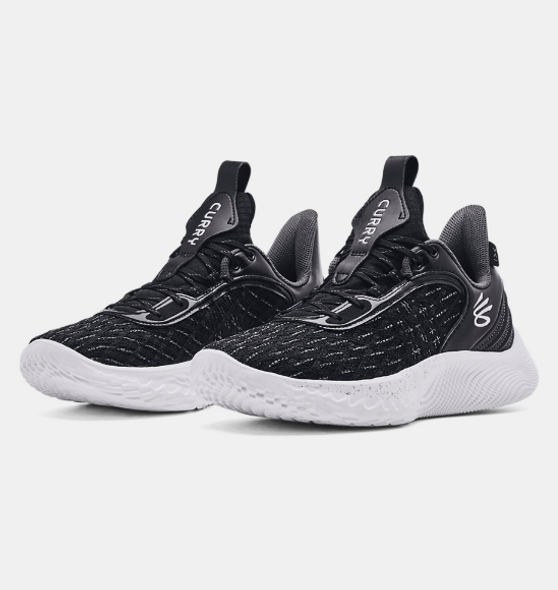 3025631 Under Team Curry 9 Basketball Shoe Unisex Black/White 101 M13 W14.5