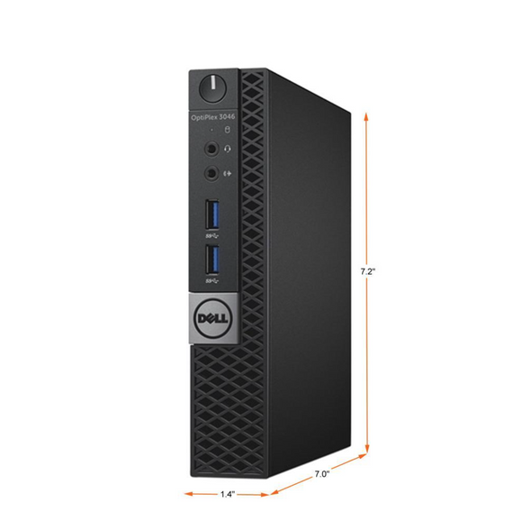 Dell OptiPlex 3046 MFF i5-6500T 8GB 256GB SSD Integrated Windows 10 Pro - Black