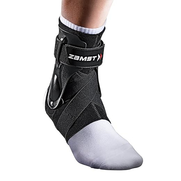 Zamst A2-DX Sports Ankle Brace with Protective Guards - Size LARGE Right - BLACK