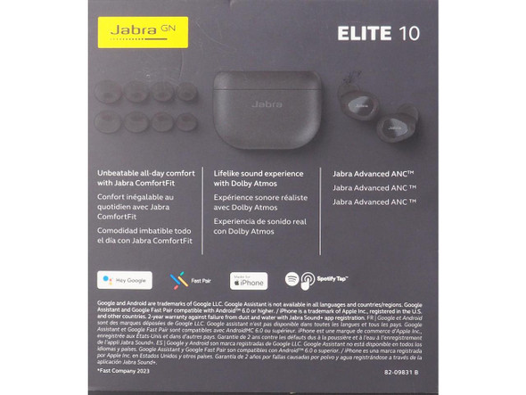 Jabra Elite 10 Dolby Atmos True Wireless In-ear Headphones 100-99280904-99