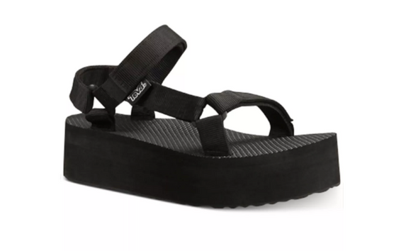 1008844 Teva Women's Flatform Universal Platform Sandal Black 11