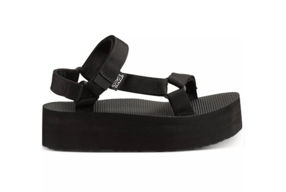 1008844 Teva Women's Flatform Universal Platform Sandal Black 11
