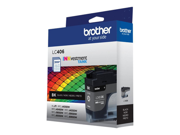 Brother LC406BKS INKvestment Ink 3000 Page-Yield Black