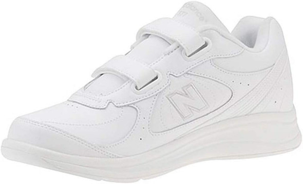 New Balance Men's 577 V1 Hook and Loop Shoe - Size 12 Extra Wide - WHITE/WHITE