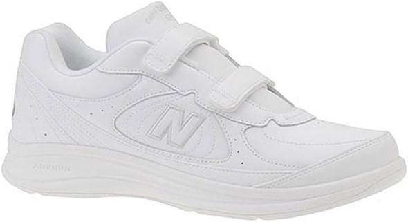 New Balance Men's 577 V1 Hook and Loop Shoe - Size 12 Extra Wide - WHITE/WHITE