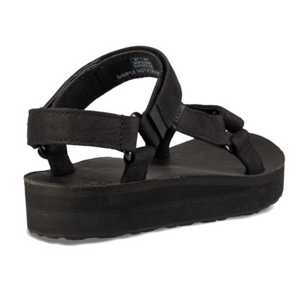 1102435 Teva Women's Midform Universal Leather Sandal Black 9