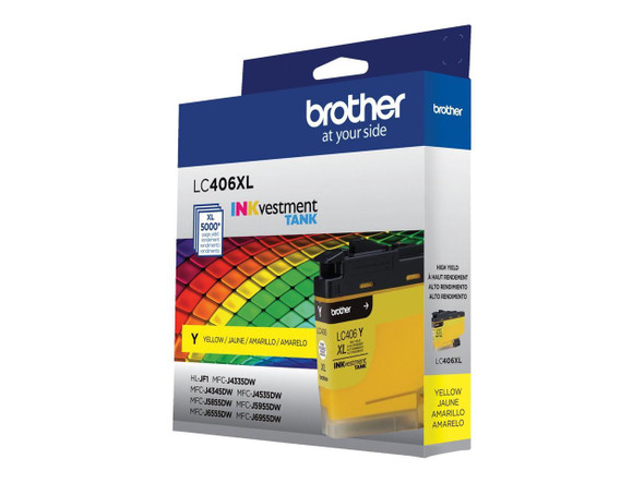 Brother LC406XLYS INKvestment High-Yield Ink 5000 Page-Yield Yellow