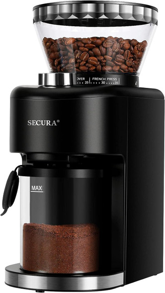 Secura Conical Burr Coffee Grinder, Large CG9702-UL - BLACK