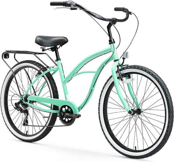 sixthreezero Around The Block Women's Bike, 7 Speed , 26" Wheels - MINT GREEN