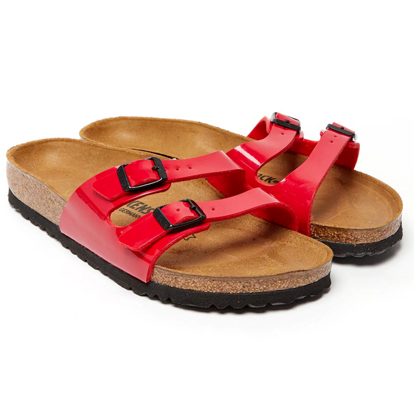 0041863 Birkenstock Ibiza Birko-Flor Men Sandals TANGO RED PATENT 12 WOMEN