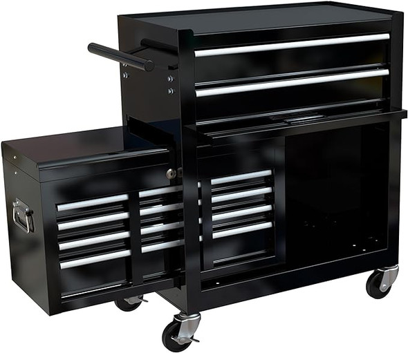 Artman Wheels and Drawers High-Capacity 8-Drawer Tool Chest - Black