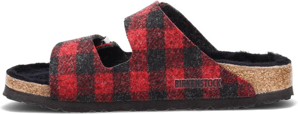 Birkenstock Arizona Shearling - Plaid Red - SIZE 7 WOMEN - PLAID RED