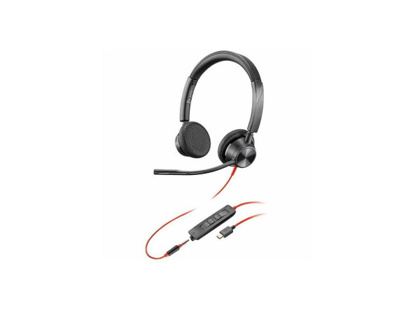 Poly Blackwire 3325 USB-C Headset TAA - Stereo - Mini-phone (3.5mm), USB Type C Poly Blackwire 3325 USB-C Headset TAA - Stereo - Mini-phone (3.5mm), USB Type C