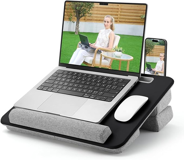 Adjustable Laptop Lap Desk Lap Desk Cushion Storage Function Cubbies LAP01