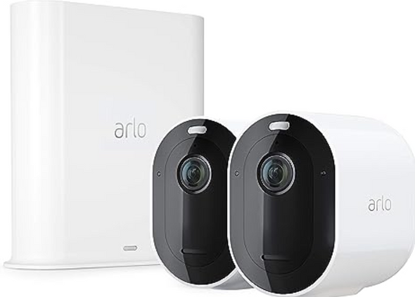 Arlo Pro 3 HDR Wire-Free Security System 2 Camera Kit VMS4240P-100NAR - White
