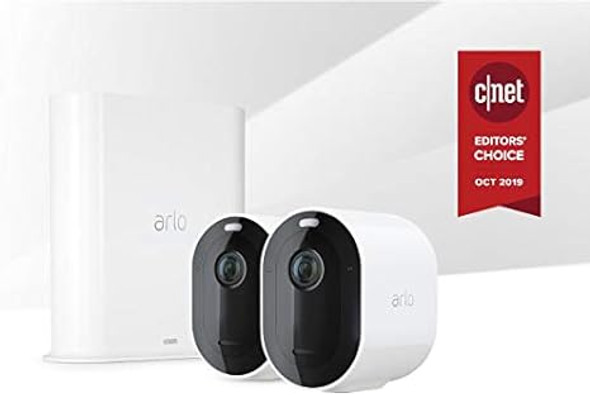 Arlo Pro 3 HDR Wire-Free Security System 2 Camera Kit VMS4240P-100NAR - White